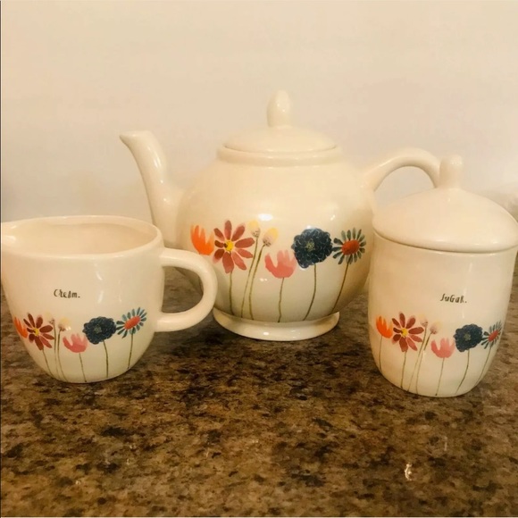 Rae Dunn Other - Rae Dunn New Teapot Sugar and Cream